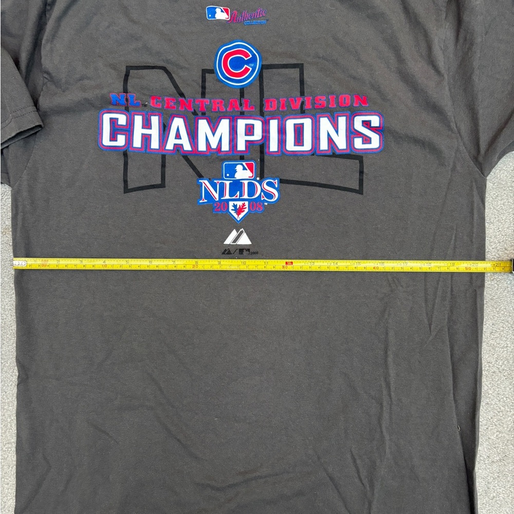 Chicago Cubs 2008 NL Central Championship  Majestic Gray T-Shirt
